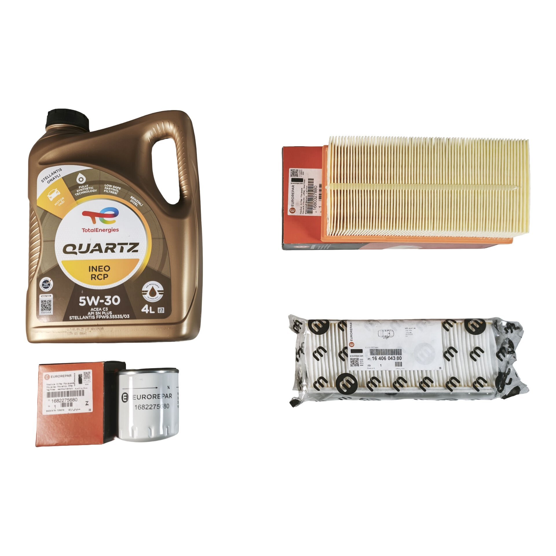 Citroen C-Elysee 1.2 Vti Bakım Seti Total RCP EUROREPAR