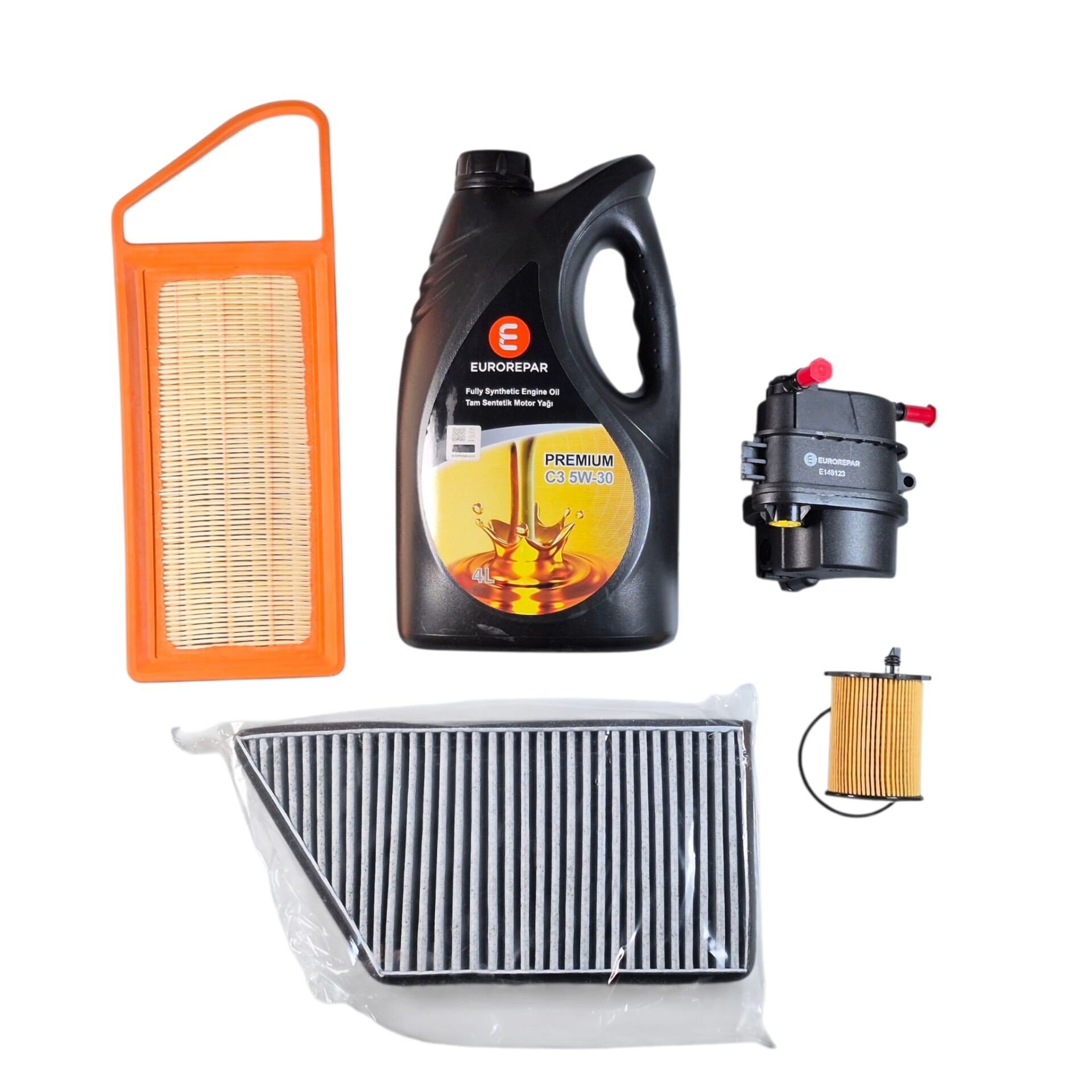 Peugeot 206 1.4 Hdi Periyodik Bakım Seti Ve Motor Yağı Euroreapar