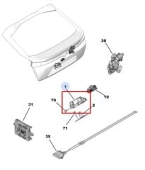 Peugeot 508 R8 Bagaj Kapağı Kilidi Motorlu PSA Orijinal 8719.H4