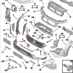Peugeot 408 Ön Panjur Izgara PSA Orijinal 98467889DX