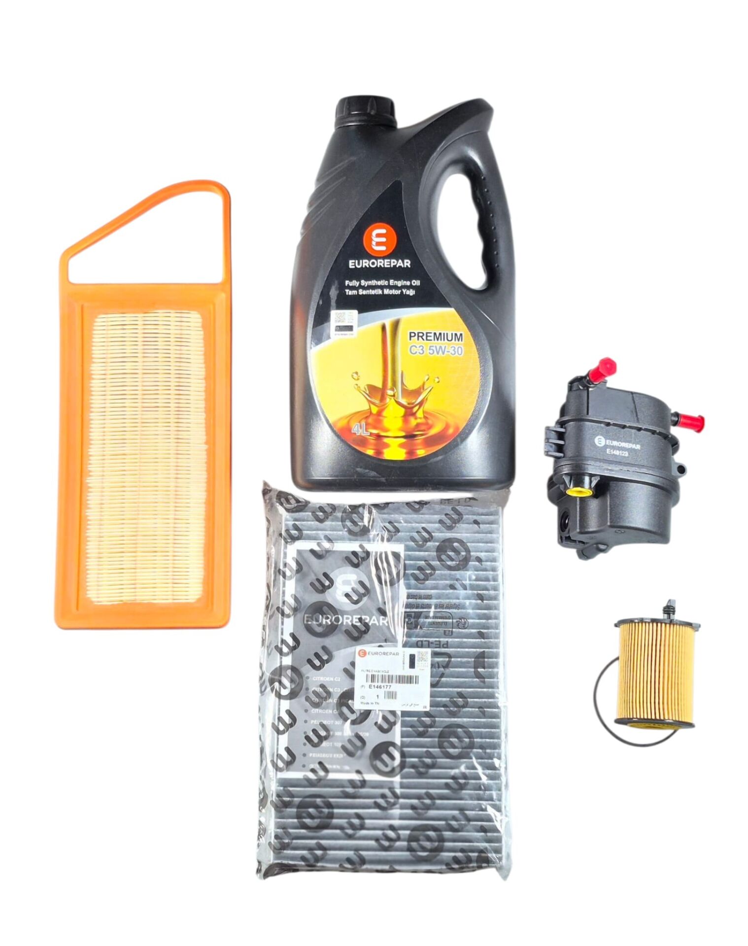 Citroen C3 1.4 Hdi Bakım Seti  Ve Motor Yağı Eurorepar