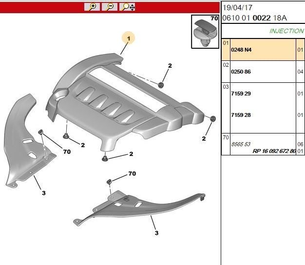 Citroen C5 II 2.0 Benzinli Motor Üst Kapağı Orijinal 0248.N4