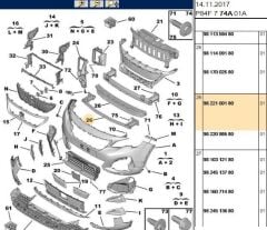 Peugeot 3008 P84E Ön Tampon Darbe Emici PSA Orijinal 9822100180