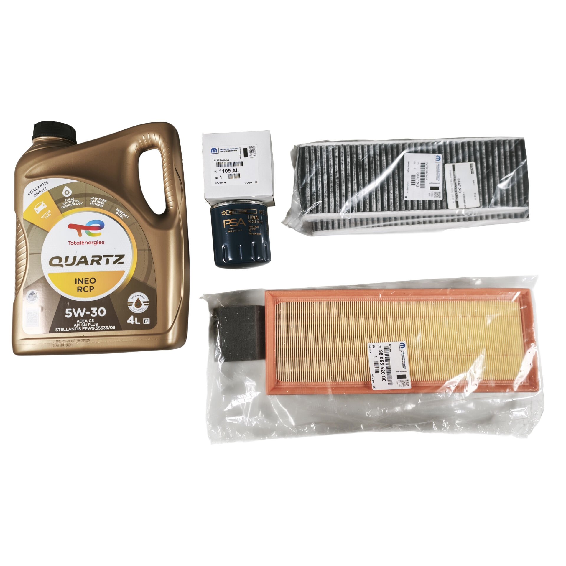 Citroen C5 Aircoss 1.2 Puretech Motor Yağı Ve Filtre Bakım Seti Psa