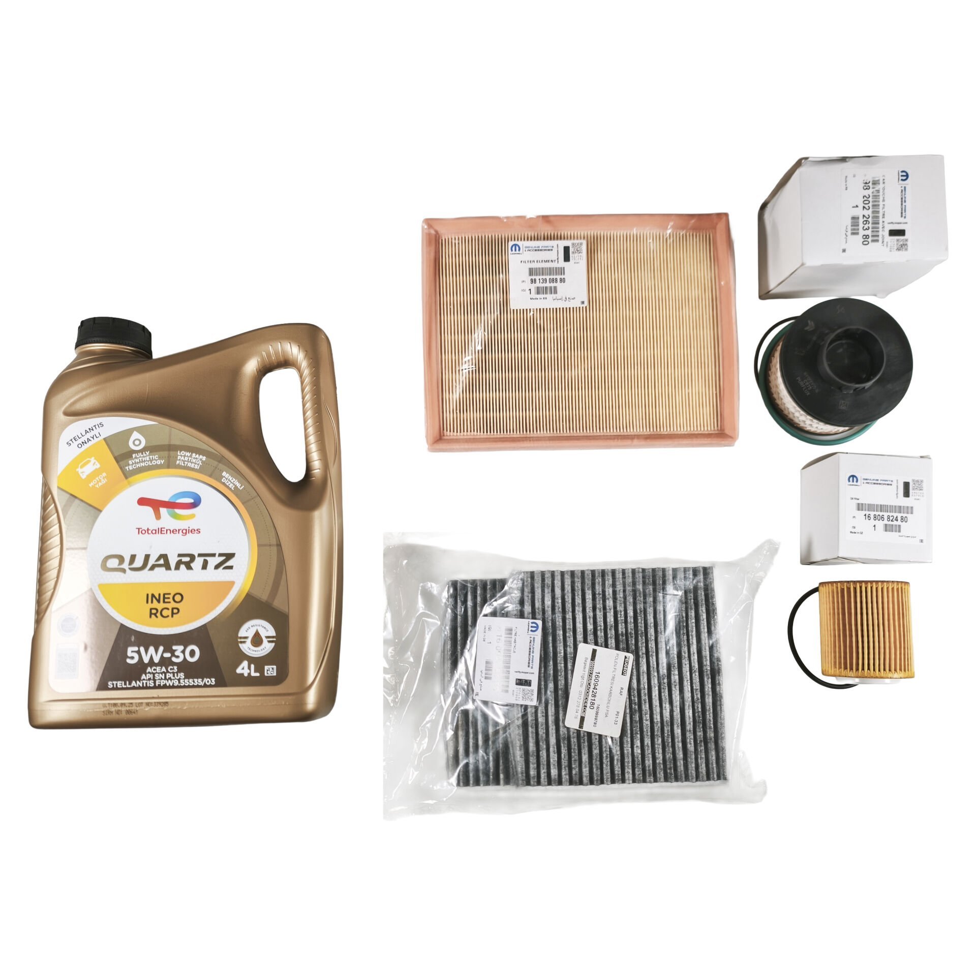 Peugeot 2008 A94 1.5 BlueHdi Bakım Seti Orijinal Total RCP