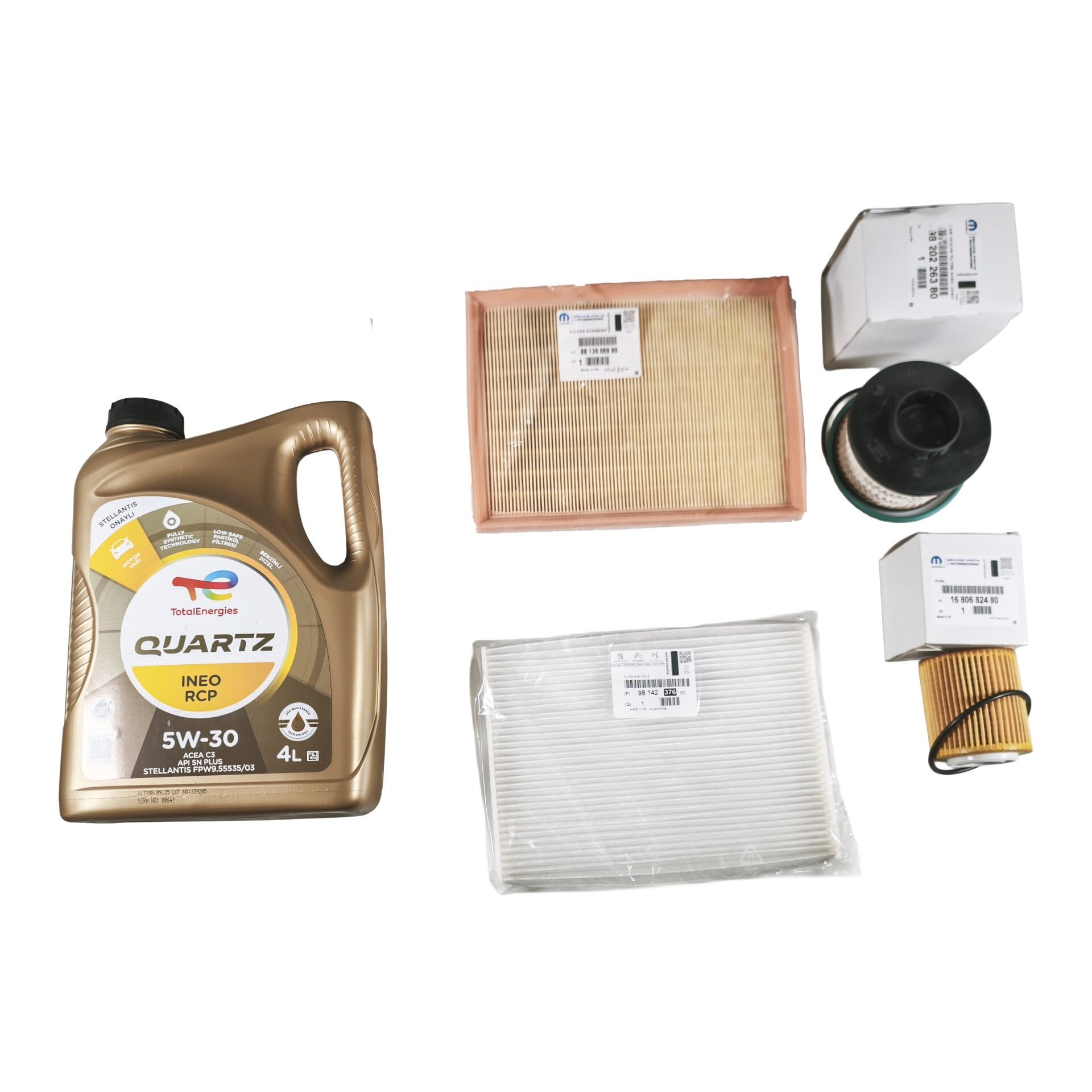 Peugeot 301 1.5 BlueHdi Bakım Seti Orijinal Total RCP