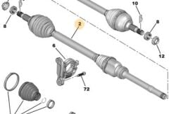 Peugeot Expert 4 Sağ Aks PSA Orijinal 9868325680