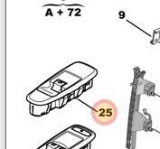 Citröen C4 Picasso Sağ Ön Cam Düğmesi PSA Orijinal 6554.YG
