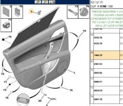 Peugeot 407 Arka Yan Perde Tutucu Agraf Orijinal 7466.Z9