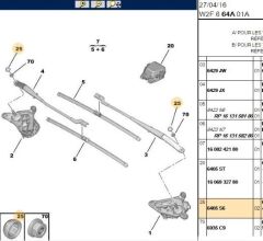 Citroen C3 Picasso Silecek Kol Kapağı Orijinal 6405.S6