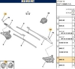 Citroen C5 Silecek Kol Kapağı Orijinal 6405.S6