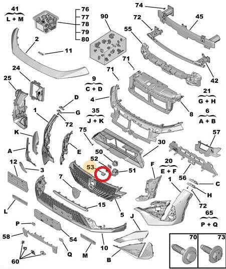 Peugeot 408 Ön Kamera Kapağı PSA Orijinal 9846951980