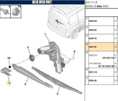 Citroen Berlingo Arka Silecek Kol Kapak Orijinal 6422.45