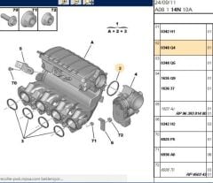 Peugeot 2008 1.6 Vti Gaz Kelebek Manifold Contası Orijinal 0348.Q4