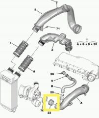 Peugeot 207 1.6 Thp Turbo Boru Contası EP6FDT PSA V758424680