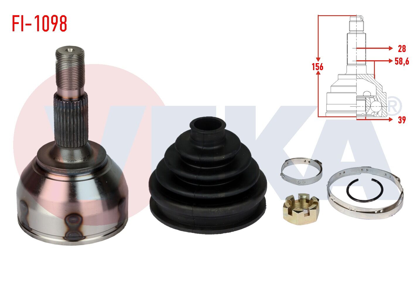 Citroen C5 X7 Sağ Aks Kafası Veka 3273.ZA **1.255,00 TL**