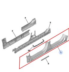 Peugeot 408 Marşpiyel Sacı Sol PSA Orijinal 1685068580
