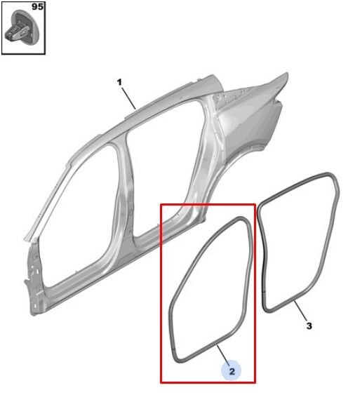 Peugeot 408 Ön Sağ - Sol  Kapı Fitili PSA Orijinal 9830829080