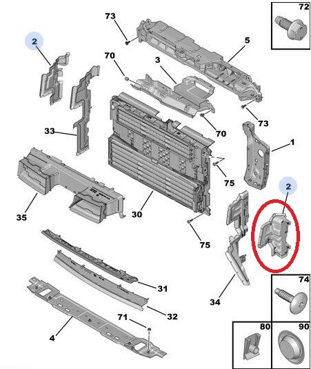Peugeot 408 Ön Panel Yan Bakaliti Sol PSA Orijinal 9843947980