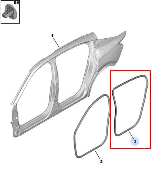Peugeot 408 Arka Sağ - Sol Kapı Fitili PSA Orijinal 9840713480