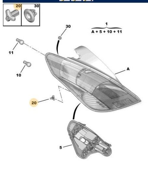 Peugeot Rcz Arka Stop Bağlantı Somunu Orijinal 6347.78