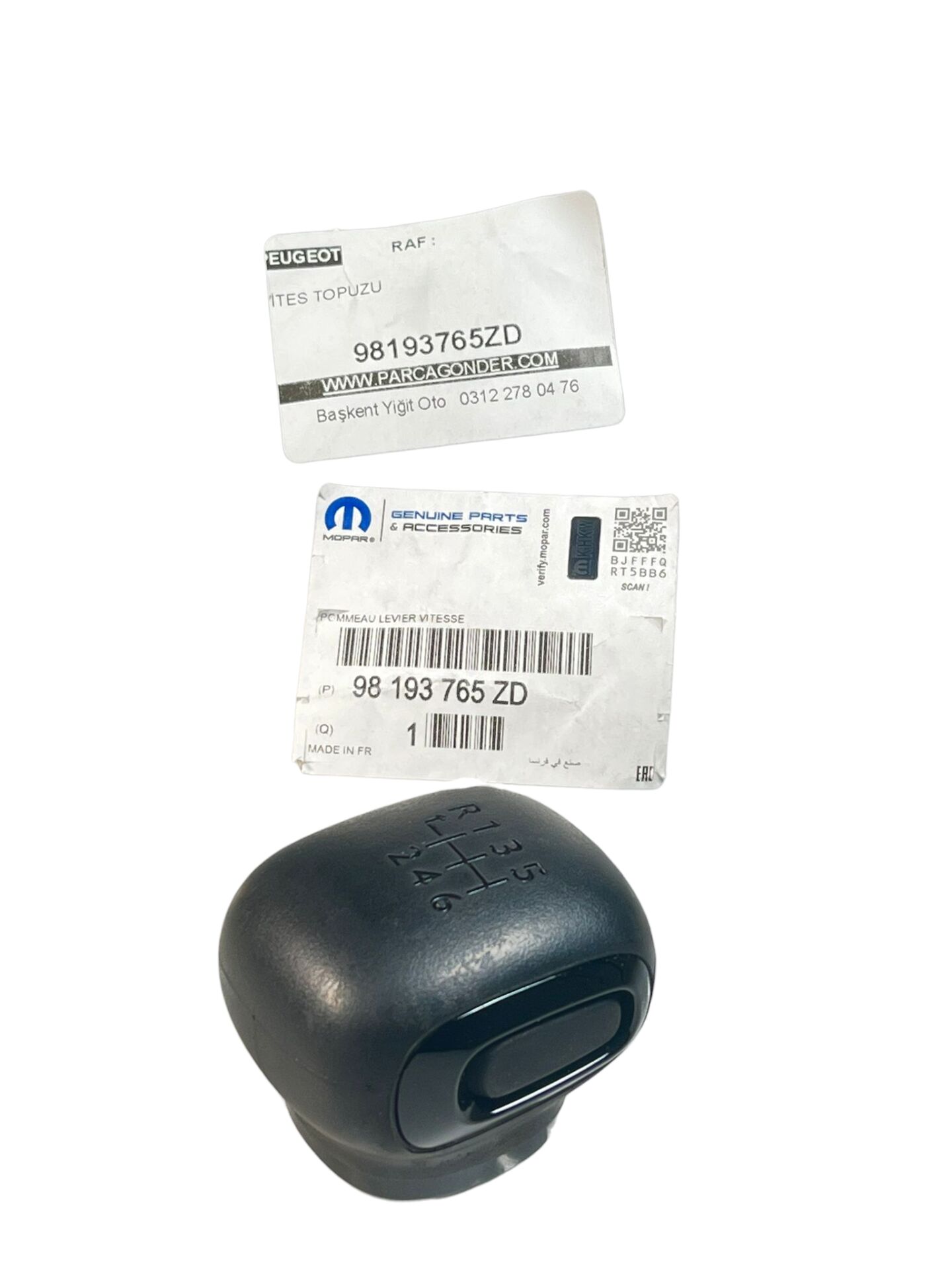 Citroen C-Elysee Manuel Vites Topuzu 6 İleri Orijinal 98193765ZD