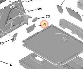 Peugeot 3008 2016-2024 Bagaj Saklama Kutusu Bölme Kapağı PSA Orijinal 1635024580