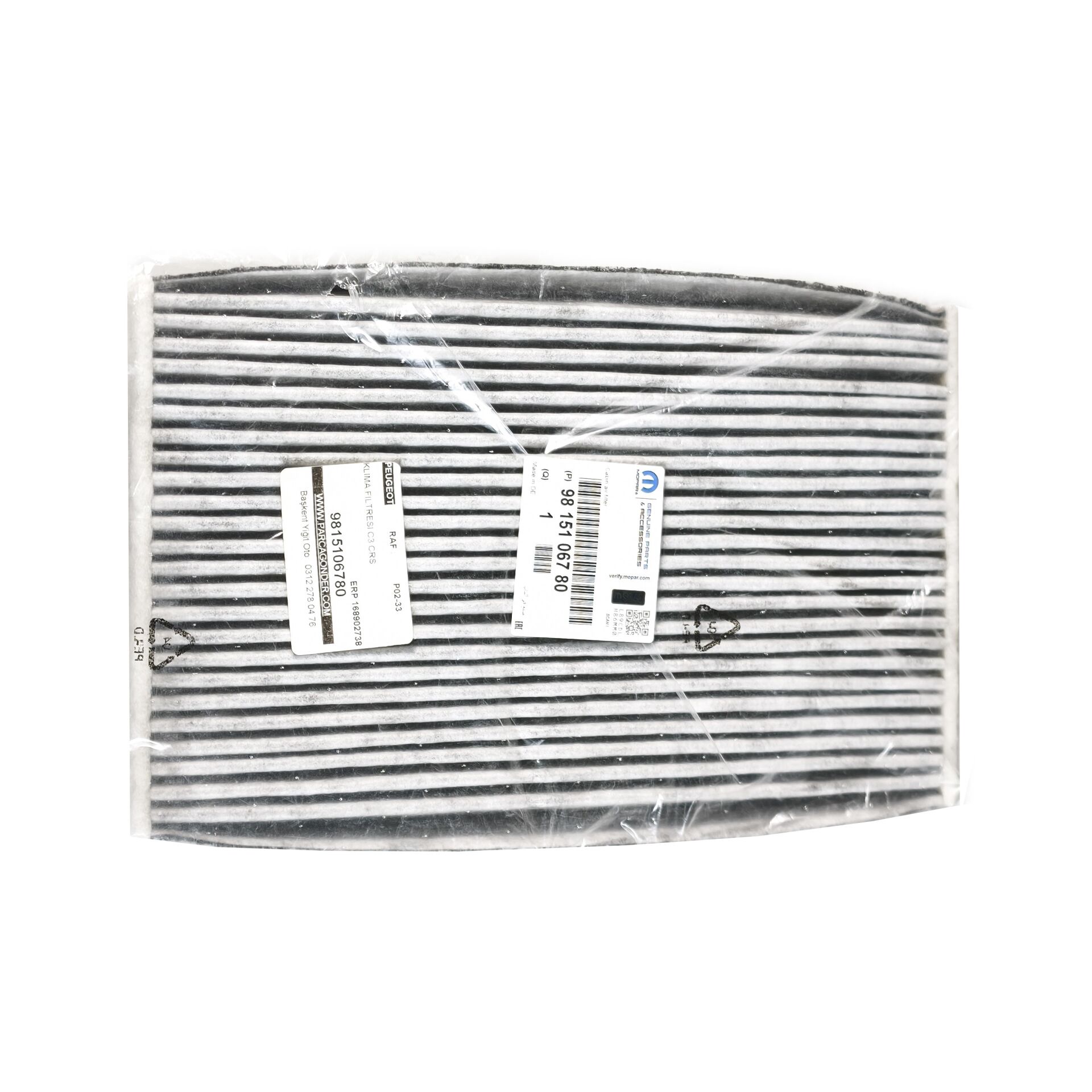 Citroen C3 Aircross Polen Filtresi Orijinal Psa 9815106780