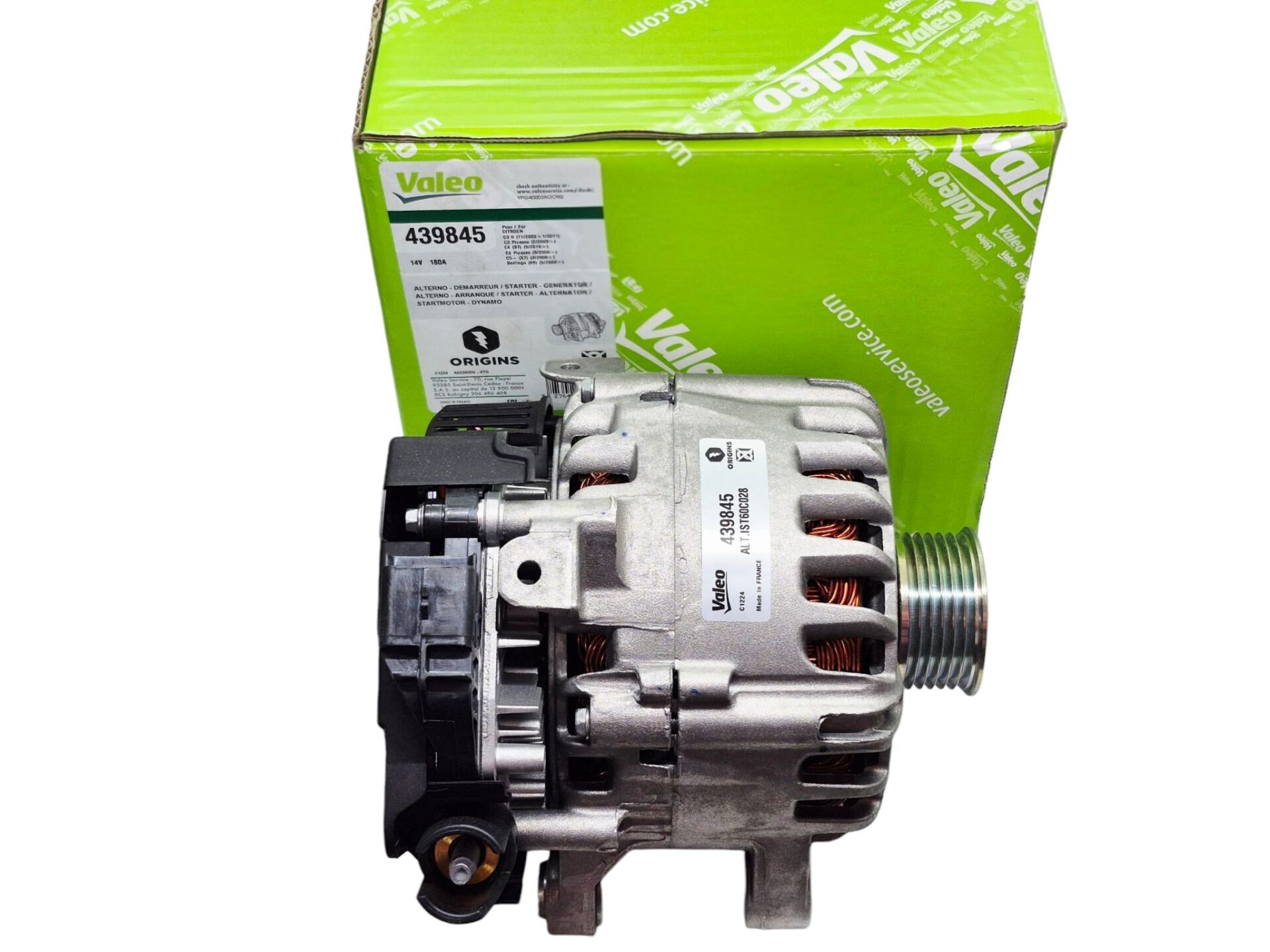 Peugeot 208 Start-Stop 12v 180ah Şarj Dinamosu(Alternatör) Valeo 439845