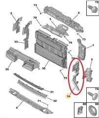 Peugeot 408 Ön Panel Hava Yönlendirici Sol PSA Orijinal 9843844580