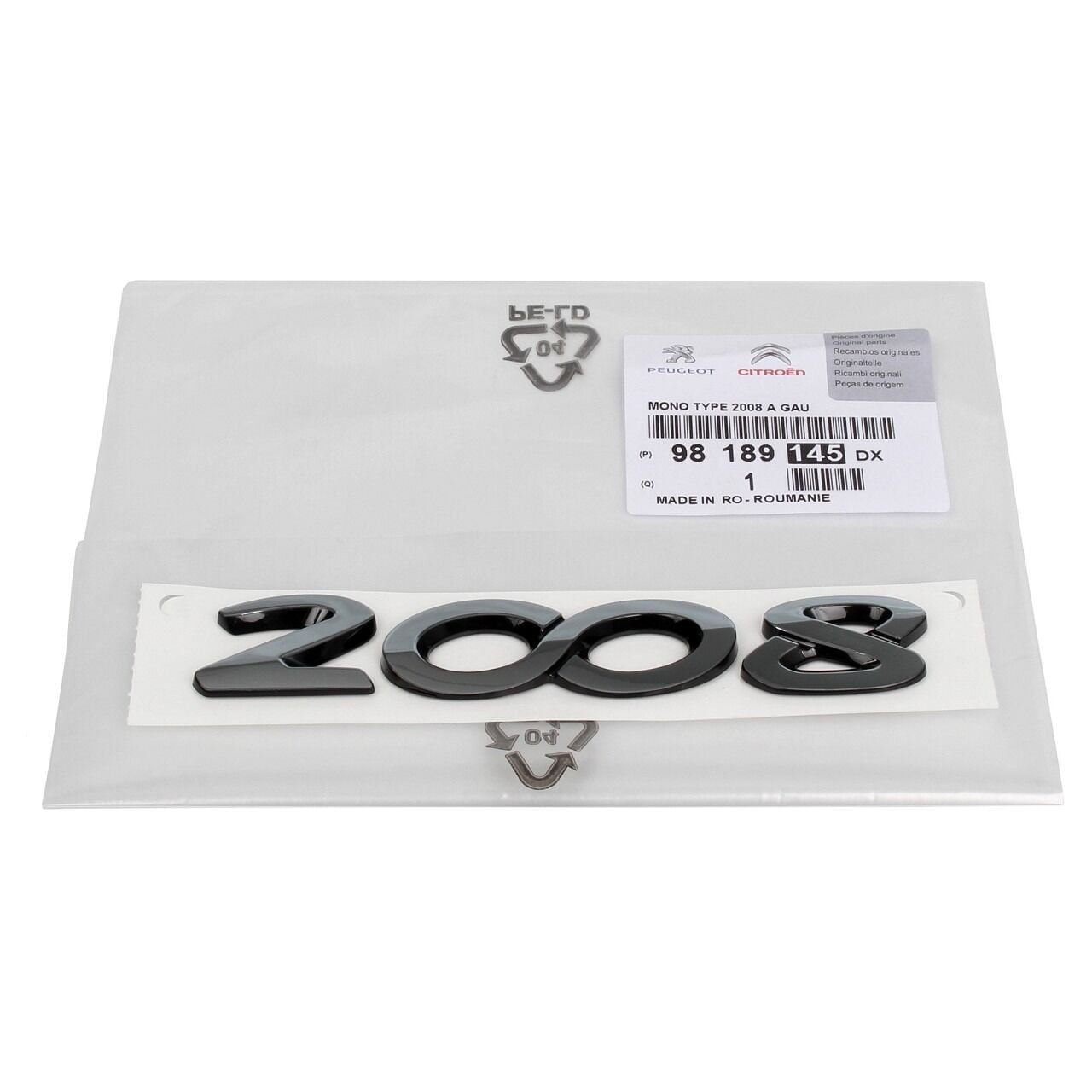 Peugeot 2008 A94 2008 Yazısı Orijinal 98189145DX