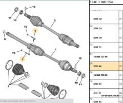 Peugeot 206 Aks Bağlantı Vidası Eksantrik Başlı Orijinal 3252.04