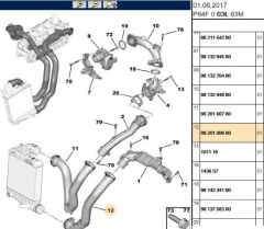 Opel Grandland X 1.5 BlueHdi Turbo Alt Hortumu Frow 2821565002