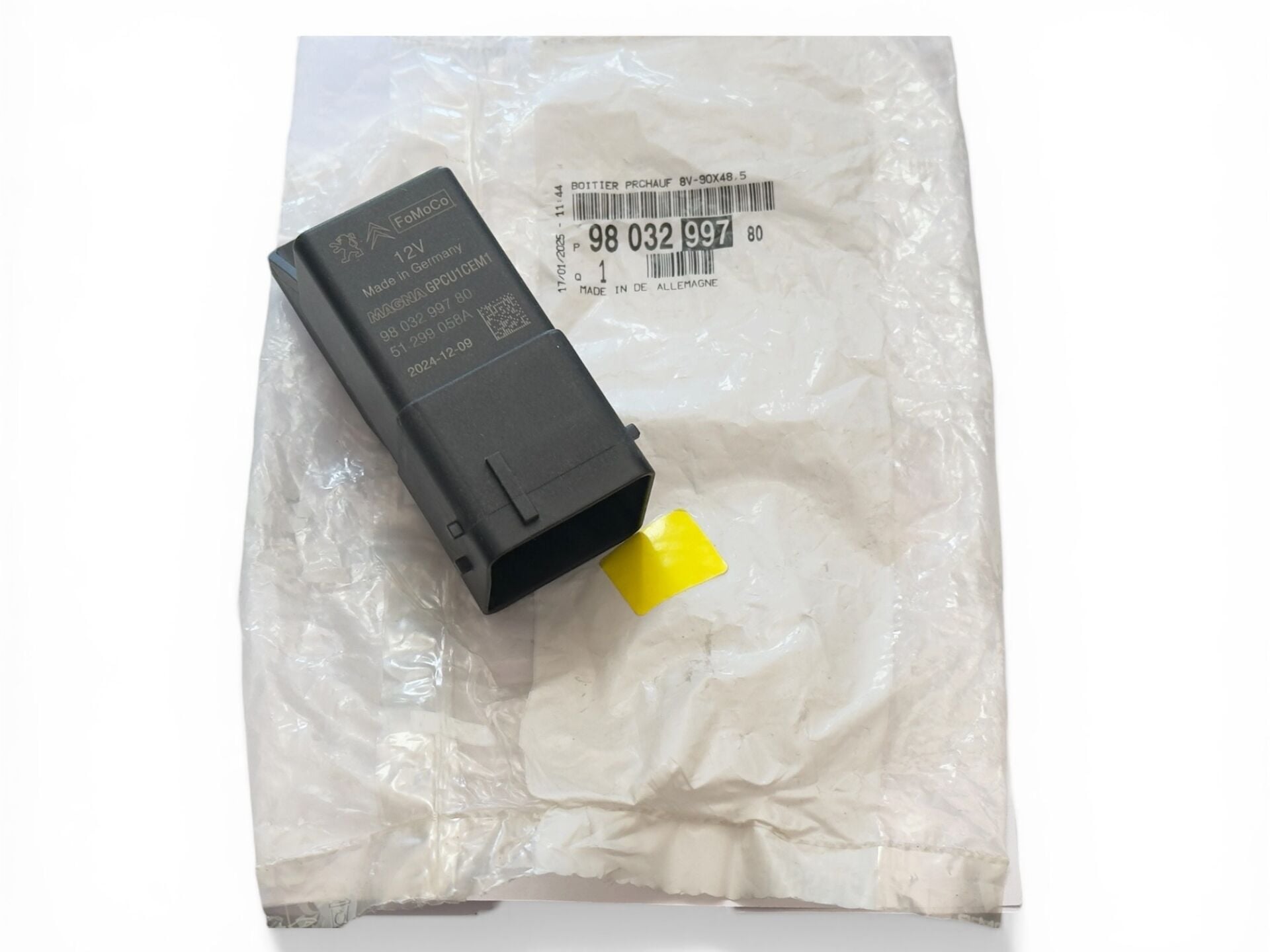 DS4 1.5-1.6 BlueHdi Kızdırma Rölesi Orijinal 9803299780