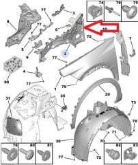 Peugeot 408 Sol Ön Çamurluk İç Sacı 1675069580