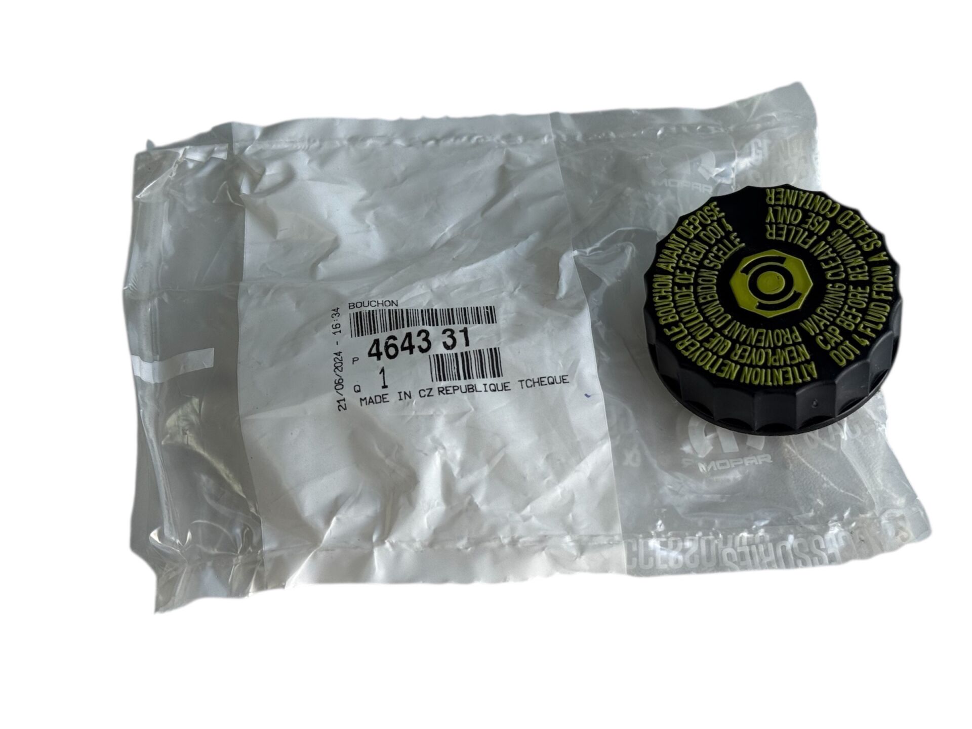 Peugeot Expert4 Fren Hidrolik Depo Kapağı Orijinal Psa 4643.31