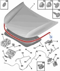Peugeot 408 Motor Kaput Fitili PSA Orijinal 9835340380