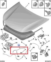 Peugeot 408 Kaput Dayama Demiri PSA Orijinal 9835516580