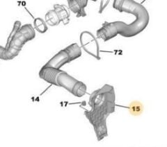 Peugeot 207 1.4 Hdı Hava filtre Hortumu Bağlantı Ayağı PSA Orijinal 1436.S2