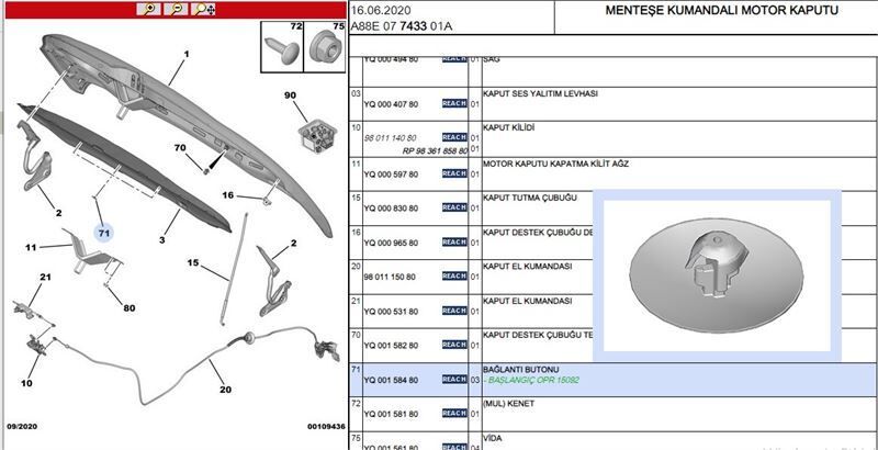 Opel Sabitleme Klipsi Orijinal 13336240