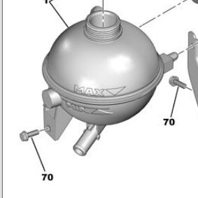 Peugeot 206+ Yedek Su Deposu  PSA Orijinal 1323.Z5