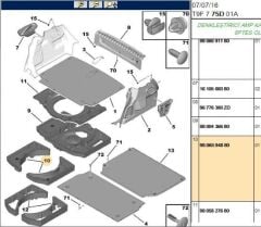 Peugeot 308 T9 Bagaj İçi Stepne Tutucu Orijinal 9806094880