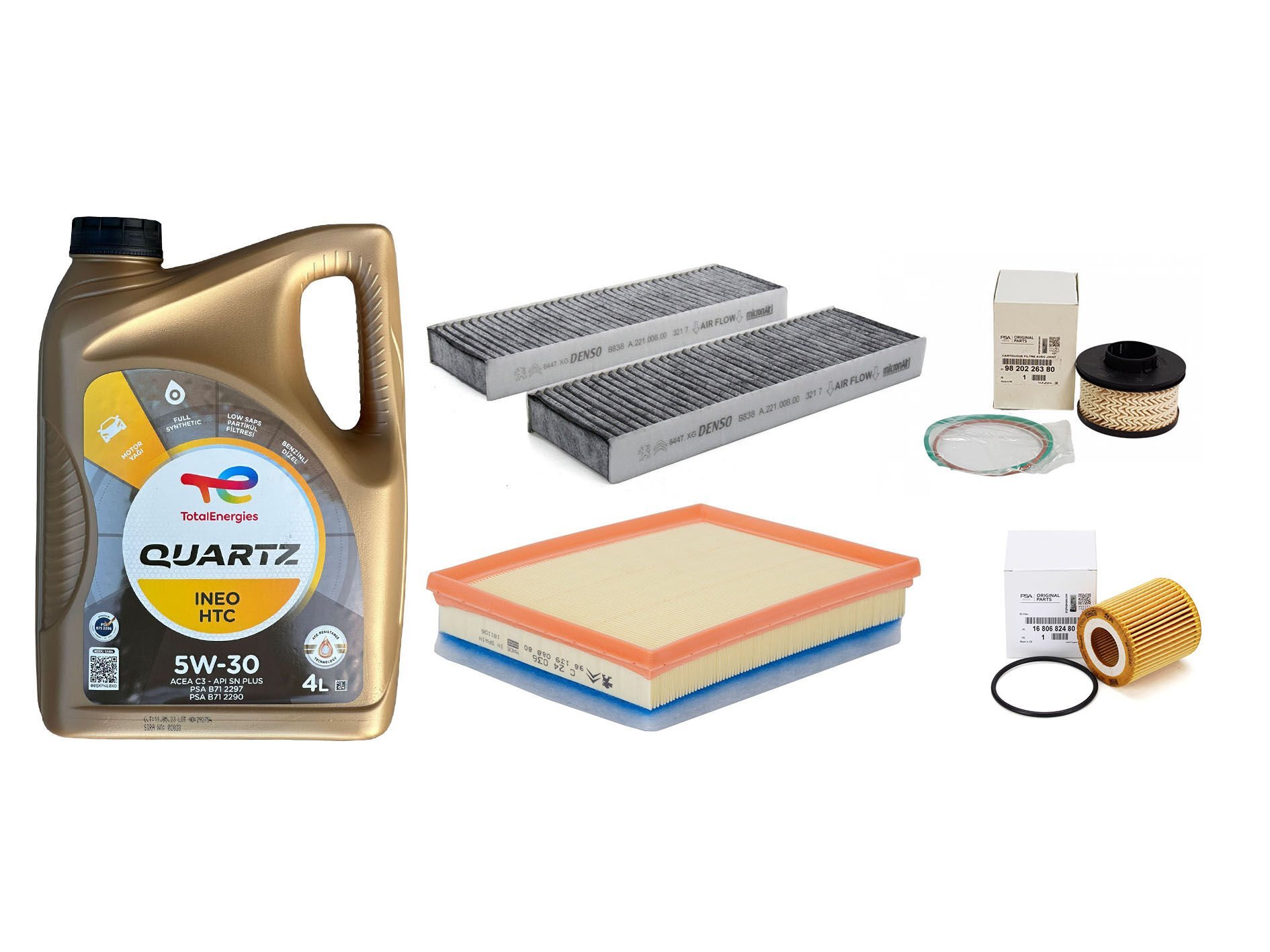 Ds7 Crossback Euro6 1.5 BlueHdi Motor Yağı Ve Filtre Bakım Seti PSA Orijinal