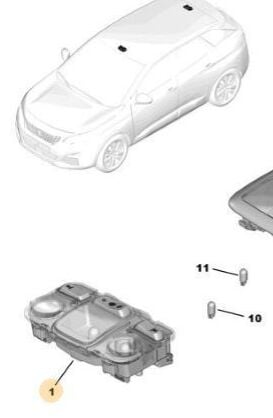 Peugeot 3008 P84E Ön Tavan Lambası PSA Orijinal 96781446PR