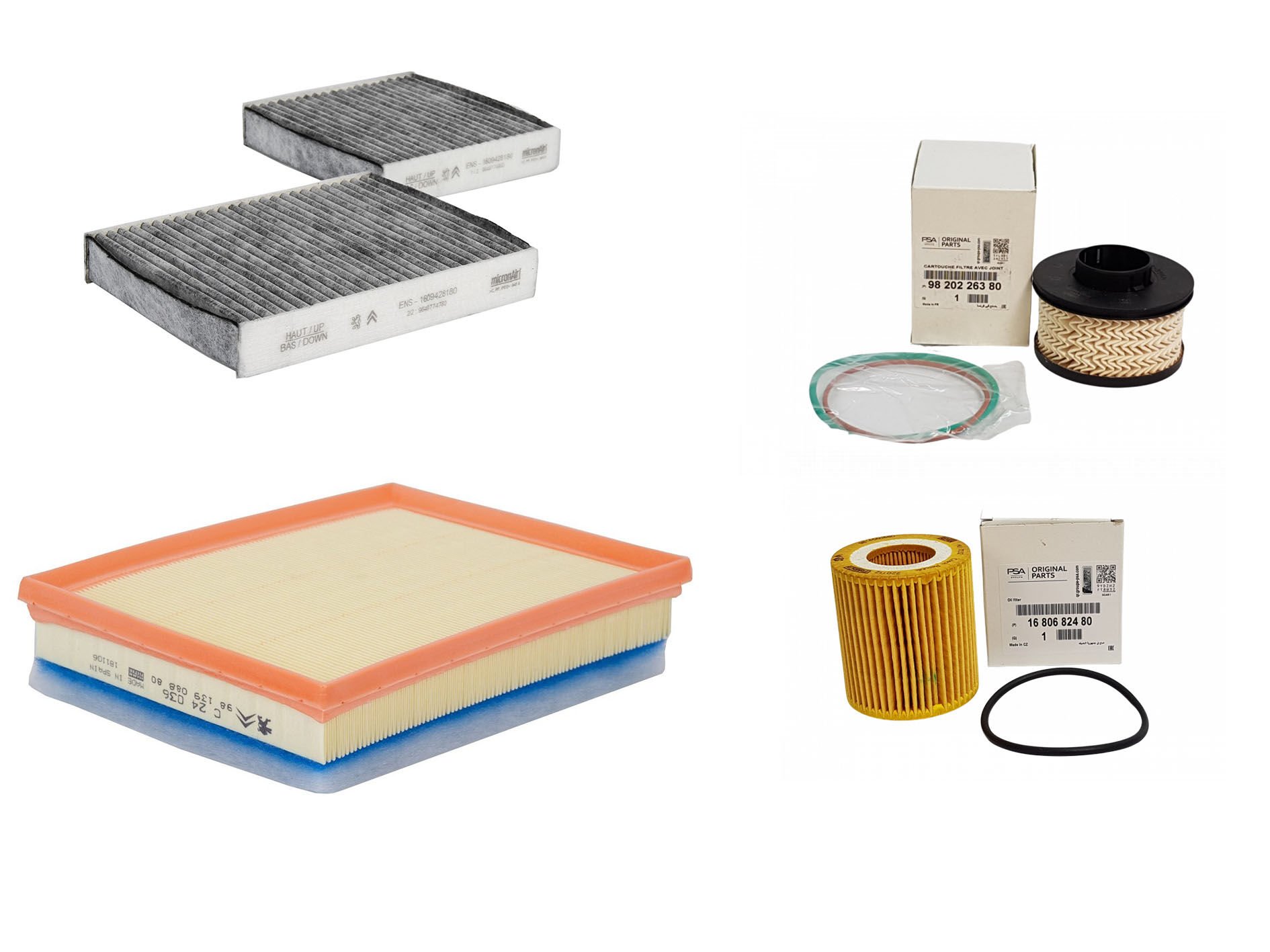 DS3 Crossback Euro6 1.5 Bluehdi Filtre Bakım Seti PSA Orijinal