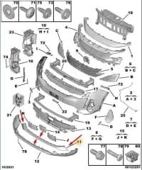 Peugeot 3008 P84 Ön Tampon Alt Difüzörü Makyajlı Orijinal 983682721T