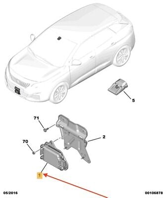 Peugeot 3008 P84E Artıv Radar Beyni PSA Orijinal 1618841980