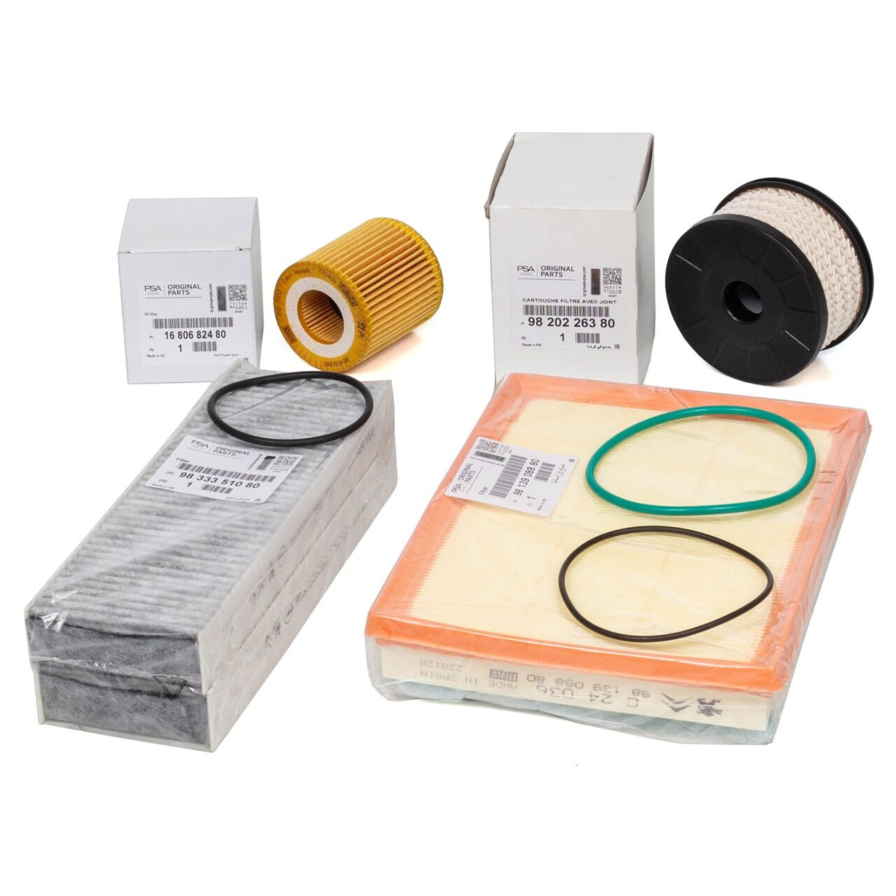 Peugeot 2008 P24 1.5 Dizel Filtre Bakım Seti PSA Orijinal