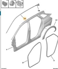 Peugeot 3008 P84E Sağ Tavan Kenar Çıtası PSA Orijinal 98270090VV