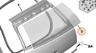 Citroen C4 Bagaj Kapak Camı Orijinal Psa 8744.FY